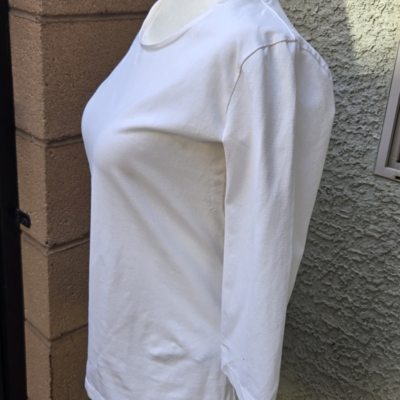 Hugo Boss Vanilla Scoop Neck 3/4 Sleeve Top - Picture 8 of 12